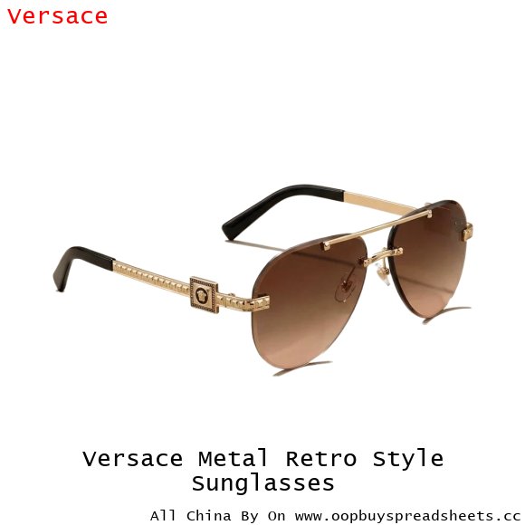 Versace Metal Retro Style Sunglasses