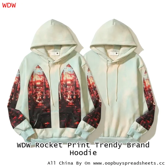 WDW Rocket Print Trendy Brand Hoodie