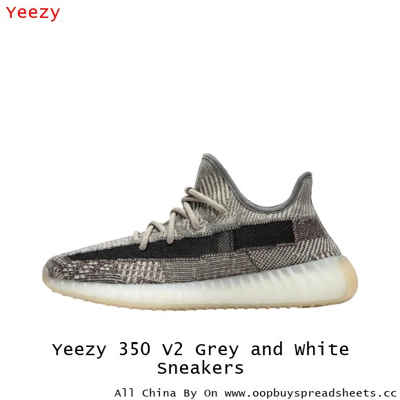 Yeezy 350 V2 Grey and White Sneakers