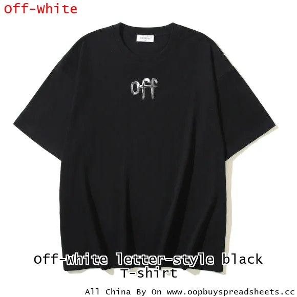 Off-White letter-style black T-shirt