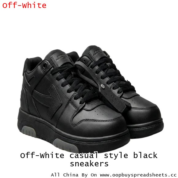 Off-White casual style black sneakers