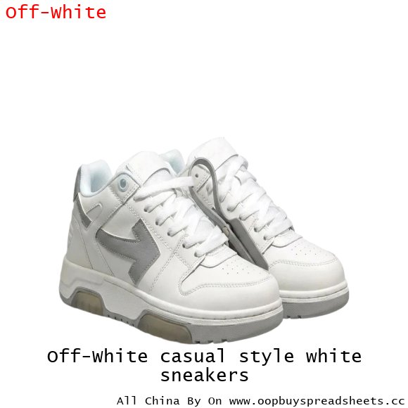 Off-White casual style white sneakers