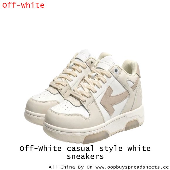 Off-White casual style white sneakers
