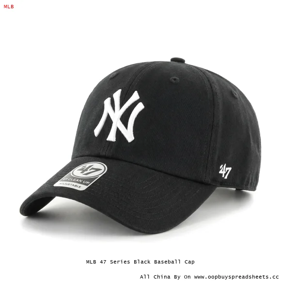 MLB 47 Series Black Baseball Cap