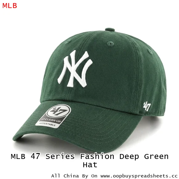 MLB 47 Series Fashion Deep Green Hat