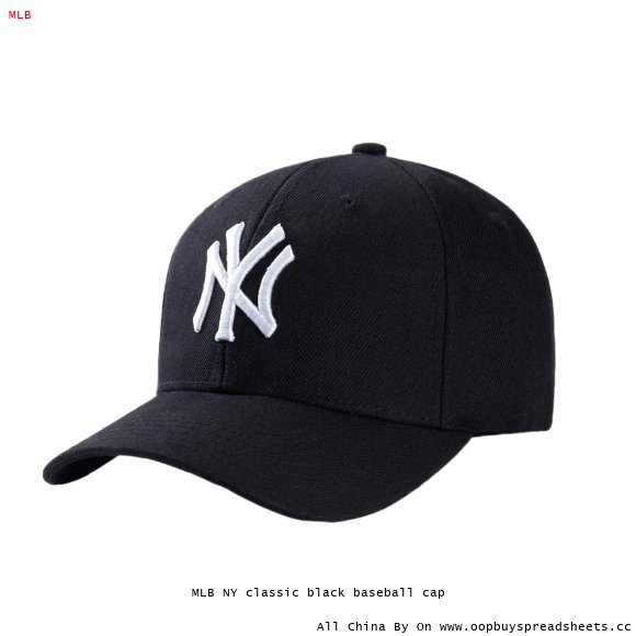 MLB NY classic black baseball cap