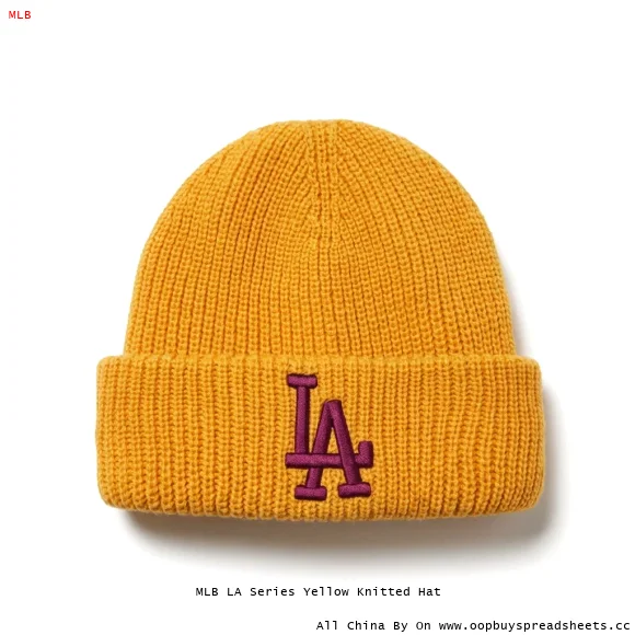 MLB LA Series Yellow Knitted Hat