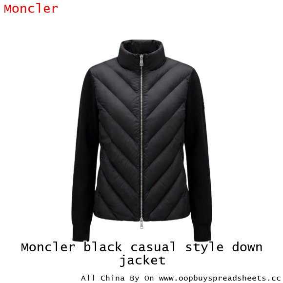 Moncler black casual style down jacket