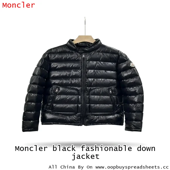 Moncler black fashionable down jacket