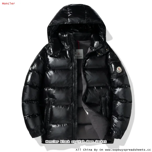 Moncler black stylish down jacket