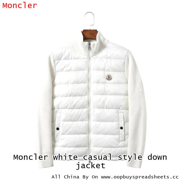 Moncler white casual style down jacket