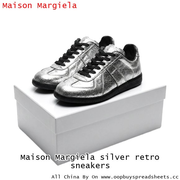 Maison Margiela silver retro sneakers