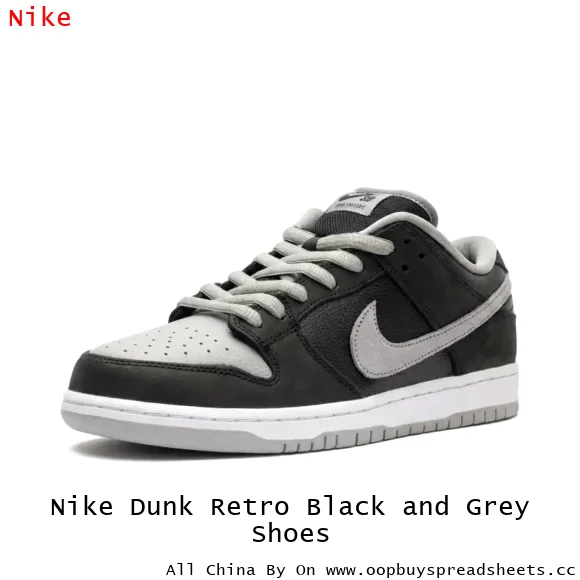 Nike Dunk Retro Black and Grey Shoes