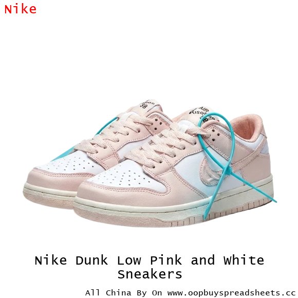 Nike Dunk Low Pink and White Sneakers
