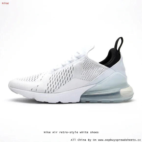 Nike Air retro-style white shoes