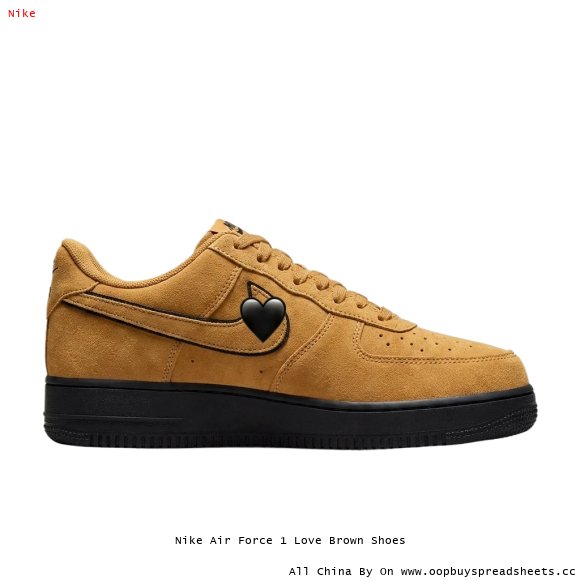 Nike Air Force 1 Love Brown Shoes