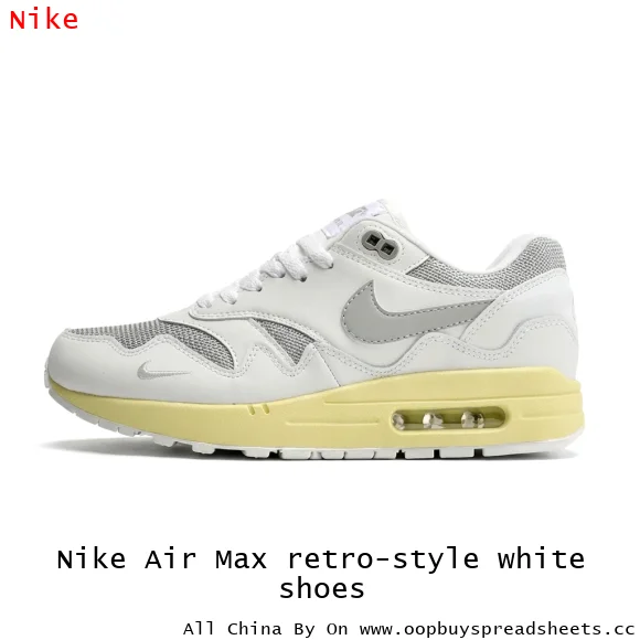 Nike Air Max retro-style white shoes