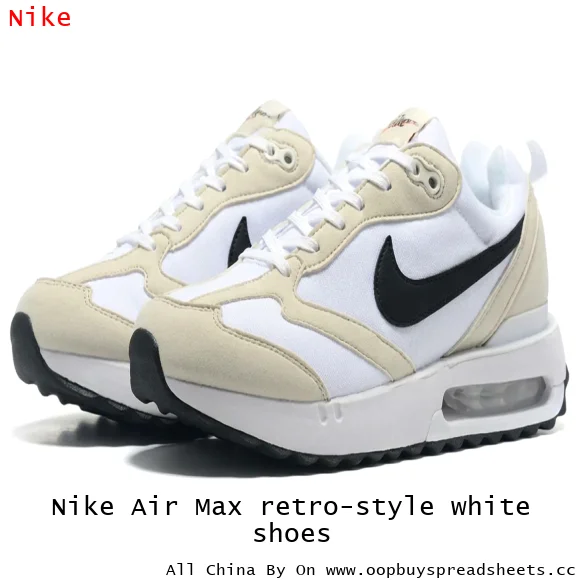 Nike Air Max retro-style white shoes