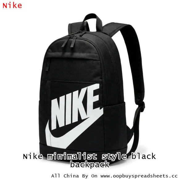 Nike minimalist style black backpack