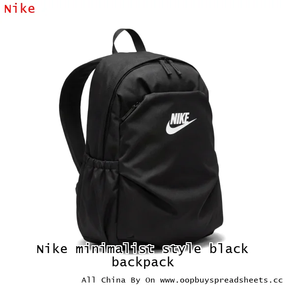 Nike minimalist style black backpack