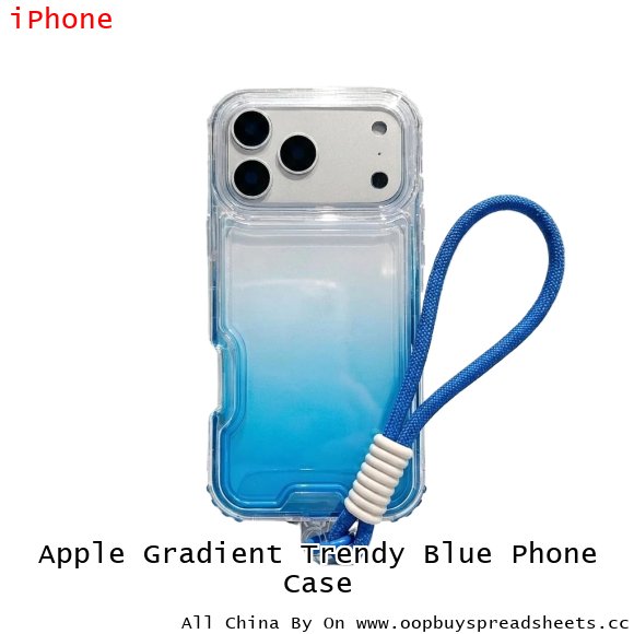 Apple Gradient Trendy Blue Phone Case