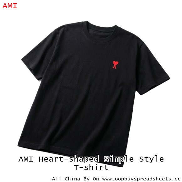 AMI Heart-shaped Simple Style T-shirt