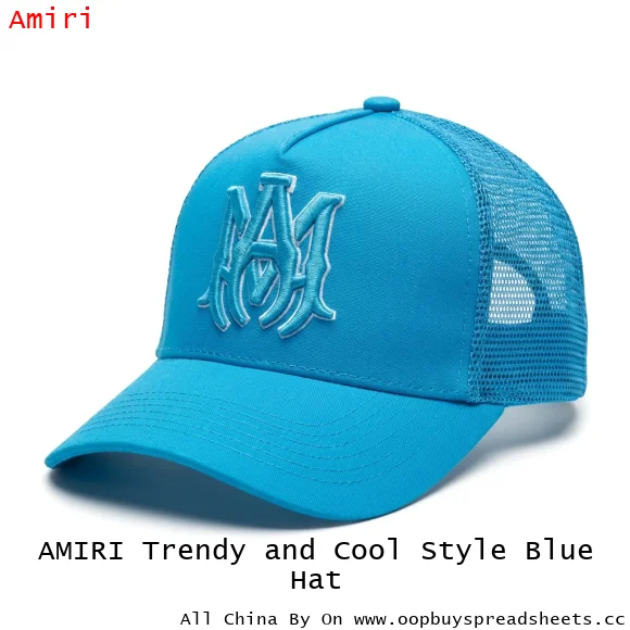 AMIRI Trendy and Cool Style Blue Hat
