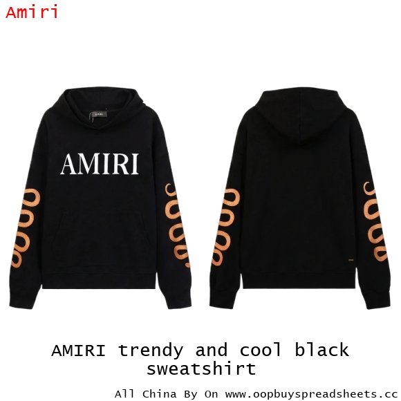 AMIRI trendy and cool black sweatshirt