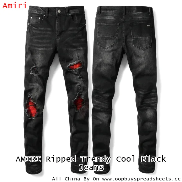 AMIRI Ripped Trendy Cool Black Jeans