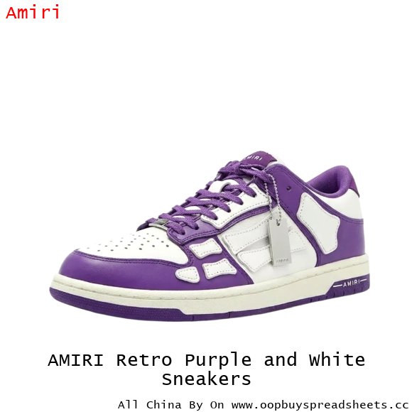 AMIRI Retro Purple and White Sneakers