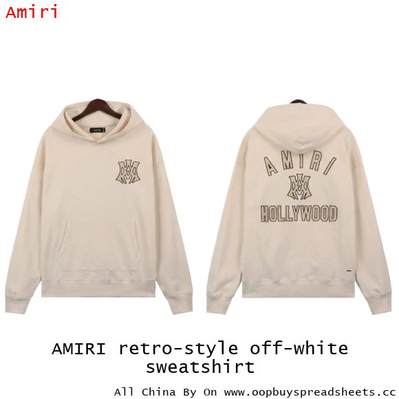 AMIRI retro-style off-white sweatshirt