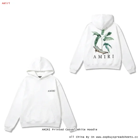 AMIRI Printed Casual White Hoodie