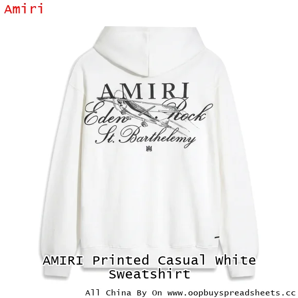 AMIRI Printed Casual White Sweatshirt