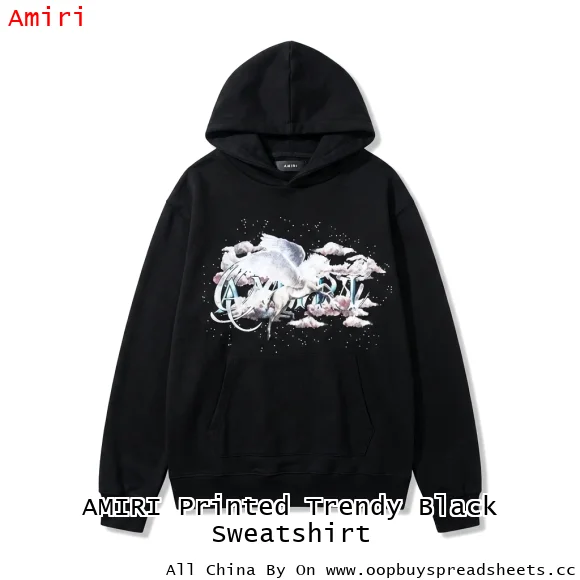 AMIRI Printed Trendy Black Sweatshirt