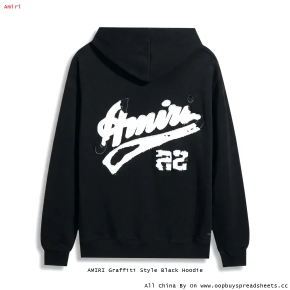 AMIRI Graffiti Style Black Hoodie