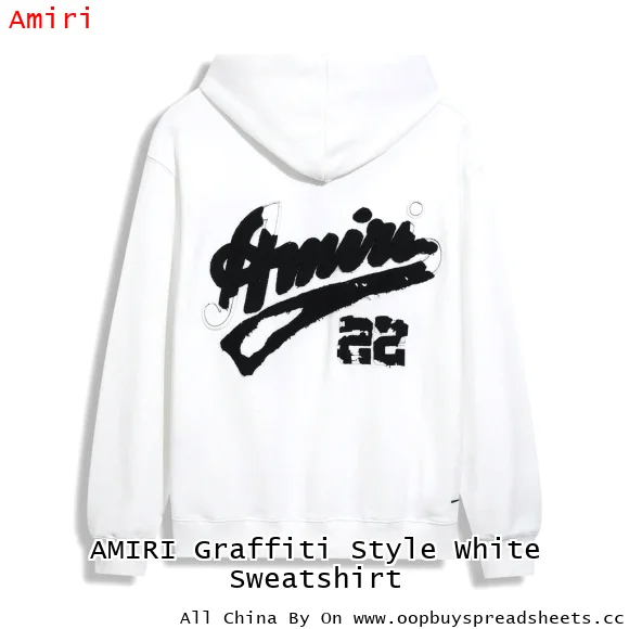 AMIRI Graffiti Style White Sweatshirt