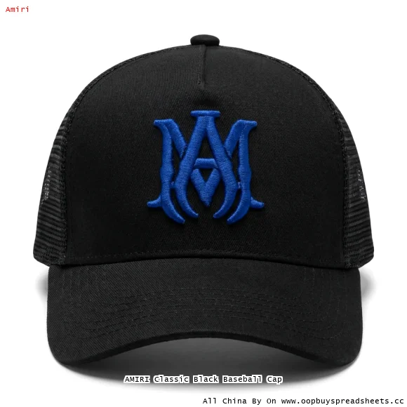 AMIRI Classic Black Baseball Cap