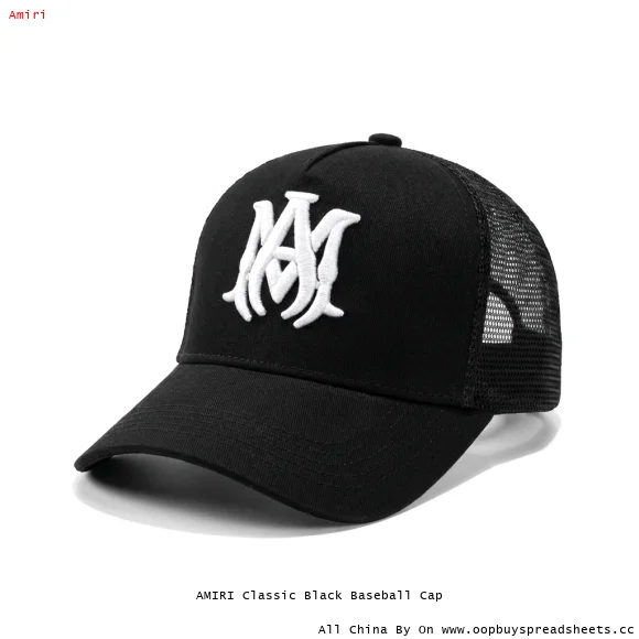 AMIRI Classic Black Baseball Cap