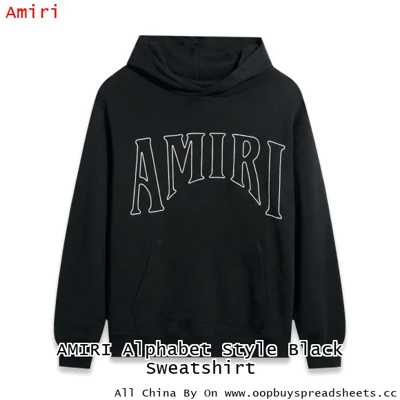 AMIRI Alphabet Style Black Sweatshirt