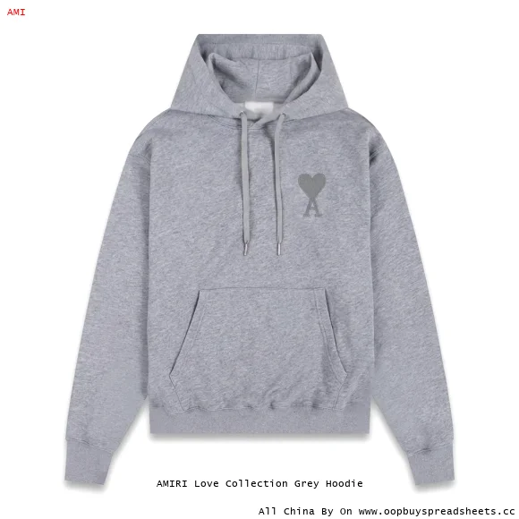 AMIRI Love Collection Grey Hoodie