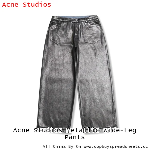 Acne Studios Metallic Wide-Leg Pants