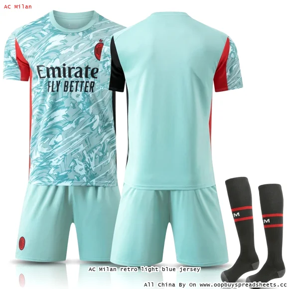 AC Milan retro light blue jersey