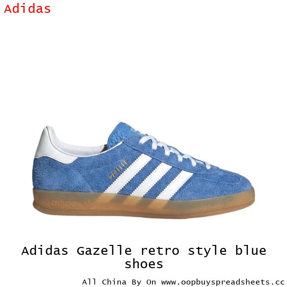 Adidas Gazelle retro style blue shoes