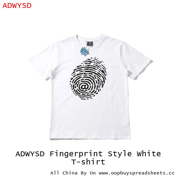 ADWYSD Fingerprint Style White T-shirt