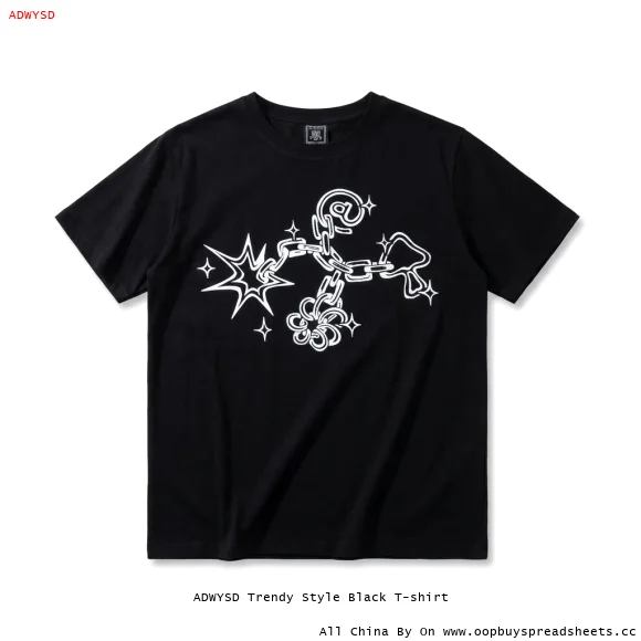 ADWYSD Trendy Style Black T-shirt