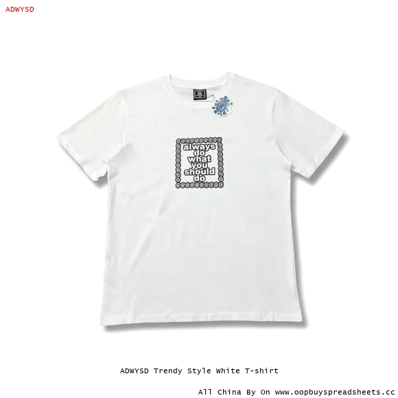 ADWYSD Trendy Style White T-shirt