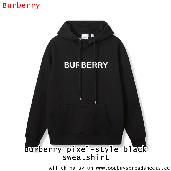 Burberry pixel-style black sweatshirt