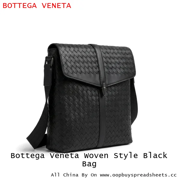 Bottega Veneta Woven Style Black Bag