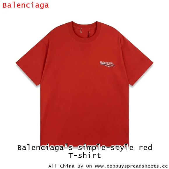 Balenciaga's simple-style red T-shirt