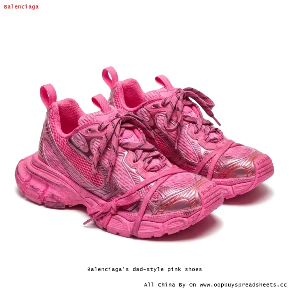 Balenciaga's dad-style pink shoes